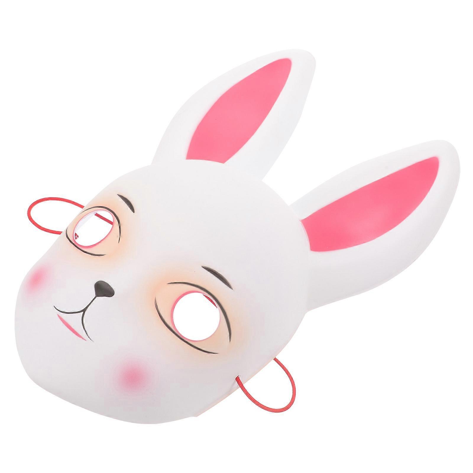 Easter Bunny Mask Reusable Decorative Rabbit Ear Mask with Cute Long Ears for Animal Theme Holiday Cosplay Party Accessory