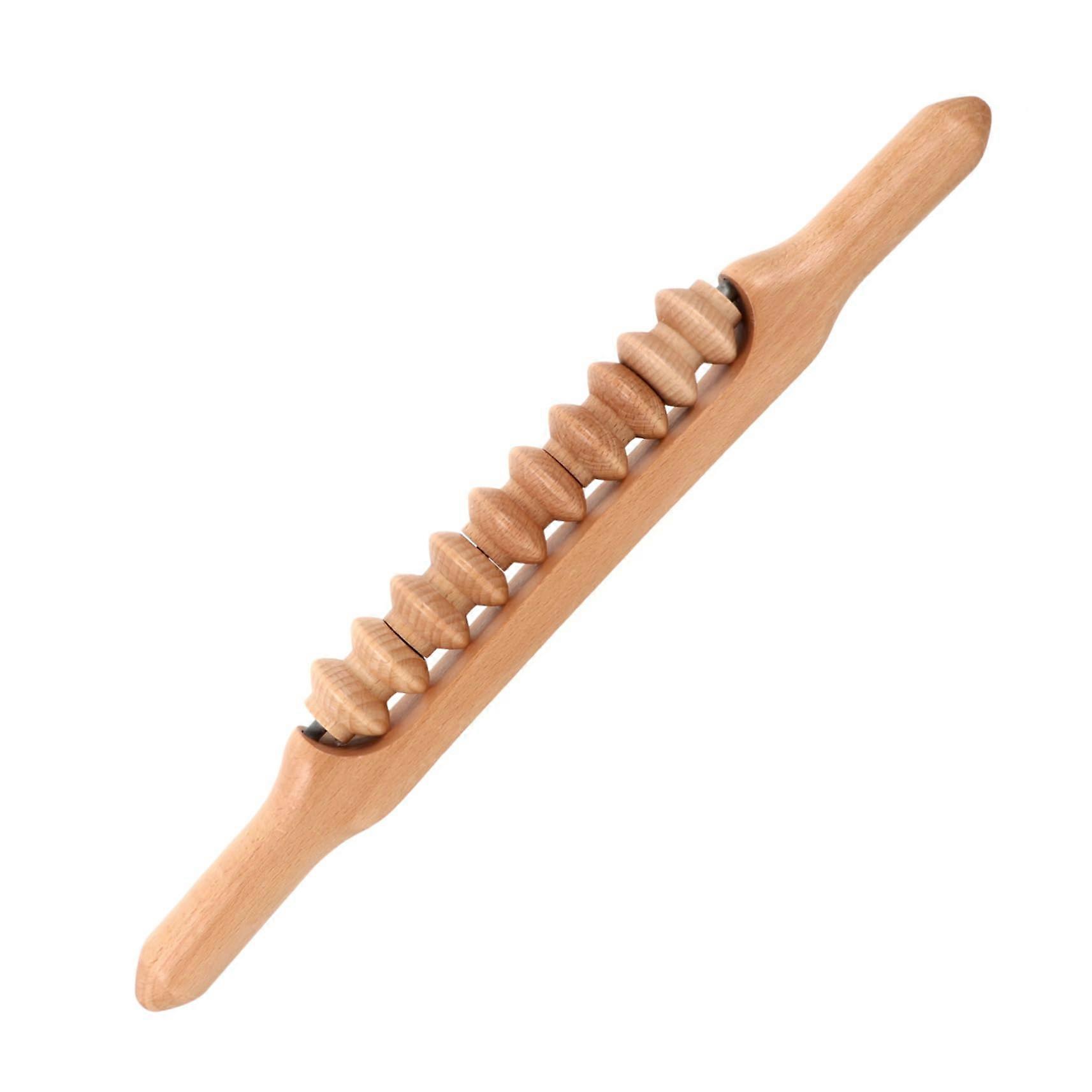 Massage stick with ergonomic handle for muscle relaxation and circulation