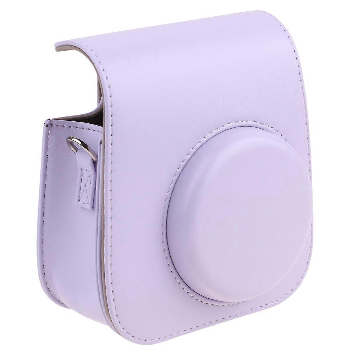 Purple Crossbody Camera Bag Made of PU for Storing Wallet Keys Phone Cosmetics Suitable for Beach Party Shopping