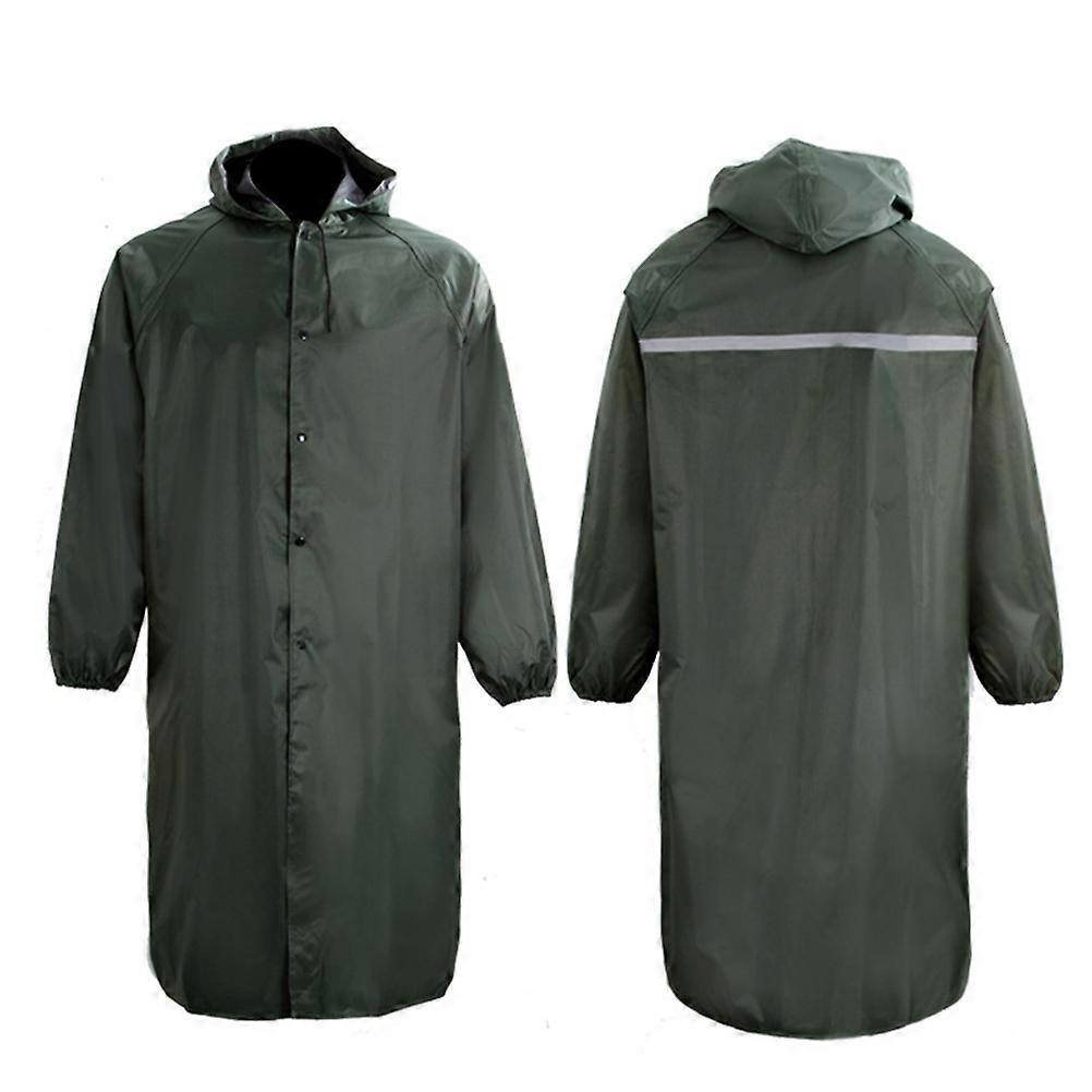 Camping Rain Ponchos Outdoor Poncho Raincoat Portable Rain Poncho XL Green Oxford Cloth Scratch-resistant 1Set
