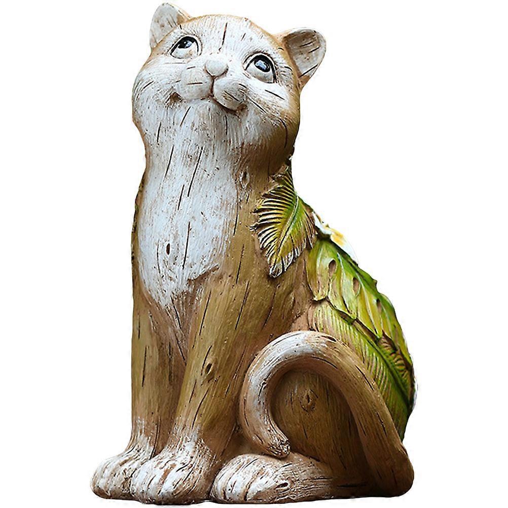 Cat Shaped Decorative Cat Model Home Cat Statue Simple Design Family Gift Multi 15x13.4x21.6cm Indoor Use 1Pcs