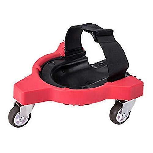 Rolling Knee Pads with Wheels for Garden and Construction Work, Flexible 2 Pack Red
