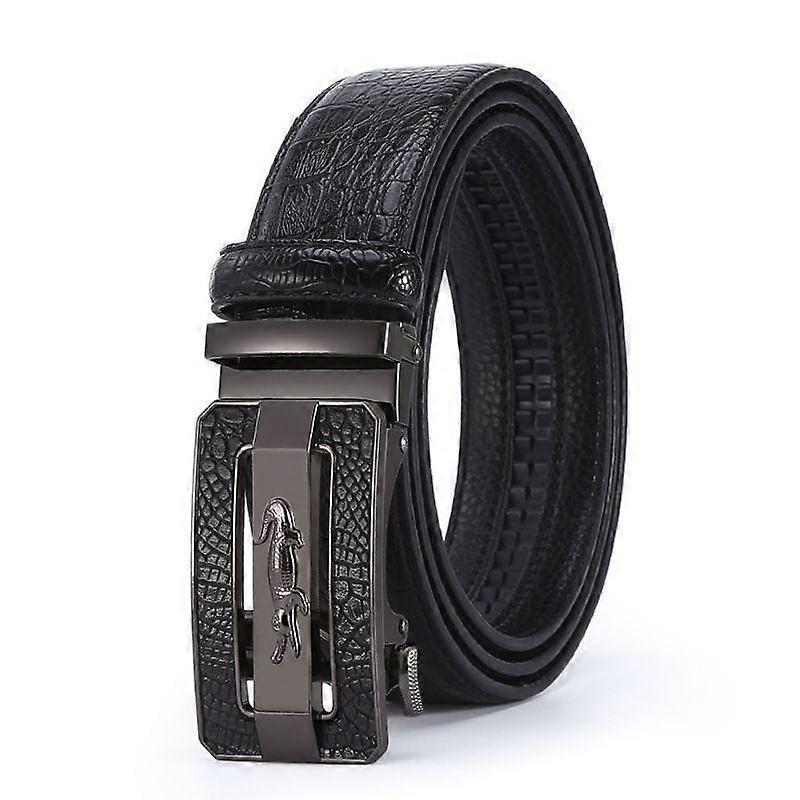 Men's Belt Crocodile Pattern Automatic Buckle Men's Belt Business Casual Simple