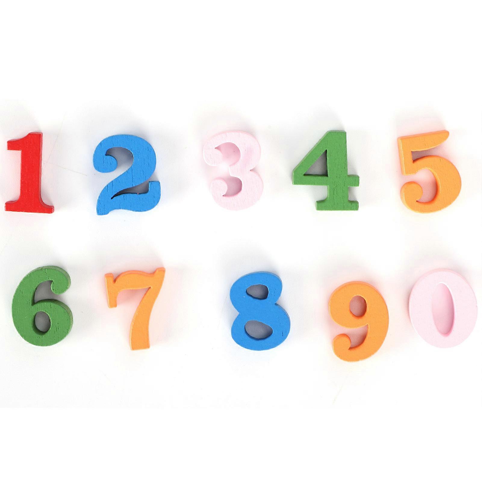 300Pcs Wooden Buttons Color Numbers Shape HandDecorated DIY Cloth Button Accessories