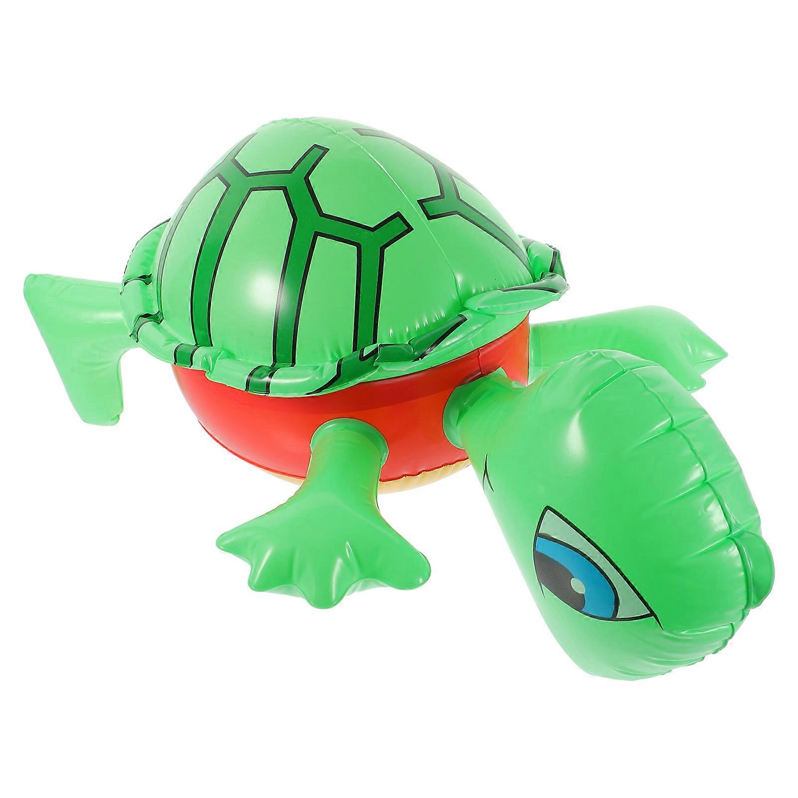 Inflatable Turtle Pool Float PVC Party Decoration Lifelike Aquatic Balloon for Summer Water Fun and Photo Accessory