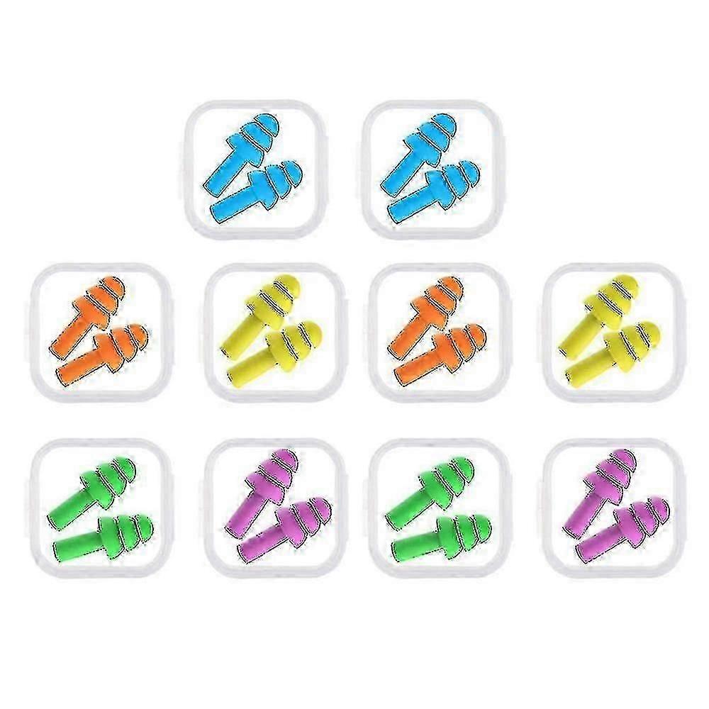 Silicone Swimming Earplugs with Noise Cancelling & Storage Case - UK Approved