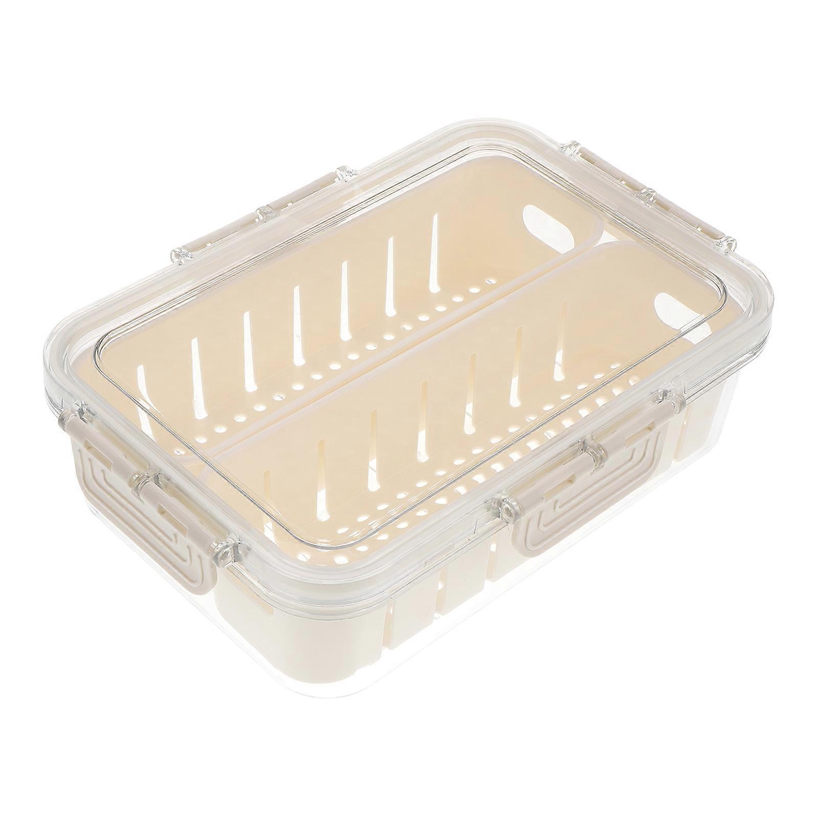 Fresh Preservation Box for Home Use PET Multi Color With Lid Proper Size for Most Refrigerators 7.87x5.12x3.35 Inches