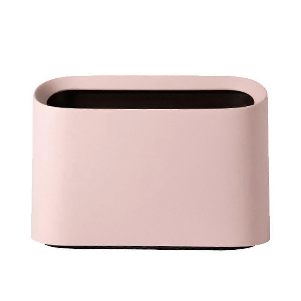 Countertop Garbage Bin Creative Desktop Trash Can Pink Rectangular Office Use Stylish And Practical 1Pack