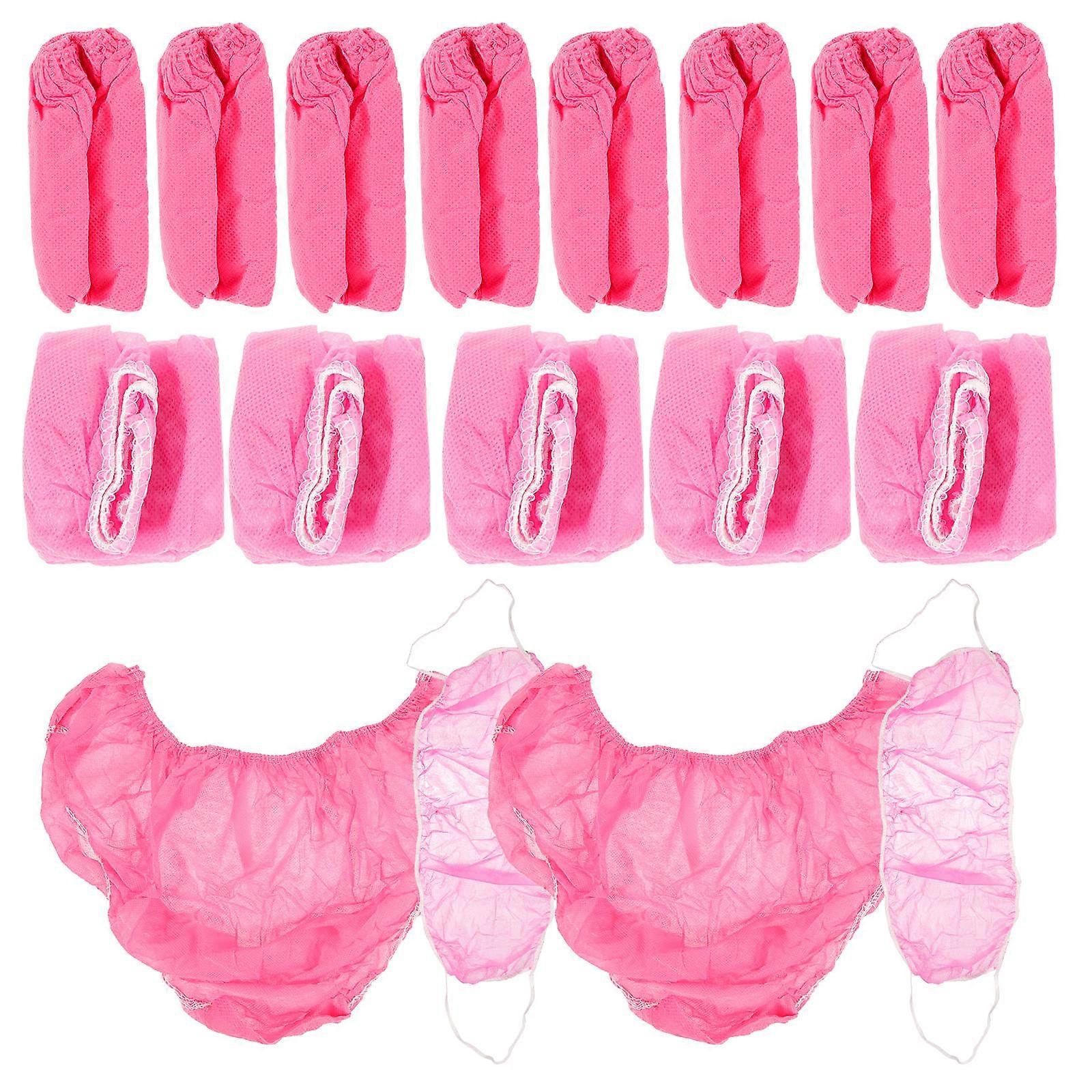 Kadınlar için Nefes Alabilir Yumuşak Tek Kullanımlık Külot Seyahat İç Çamaşırı 10 Takım