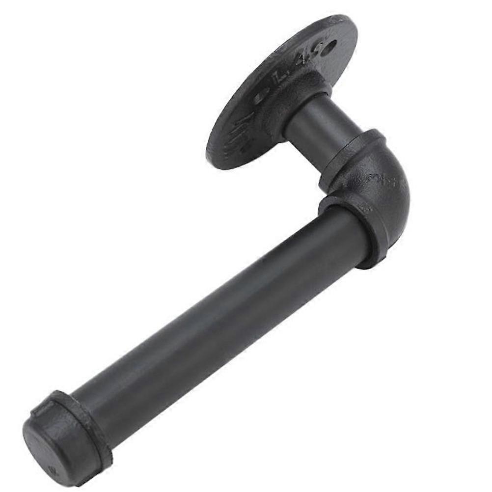 Retro Iron Pipe Towel Rack for Bathroom with Black Finish Decorative Frame for Storage