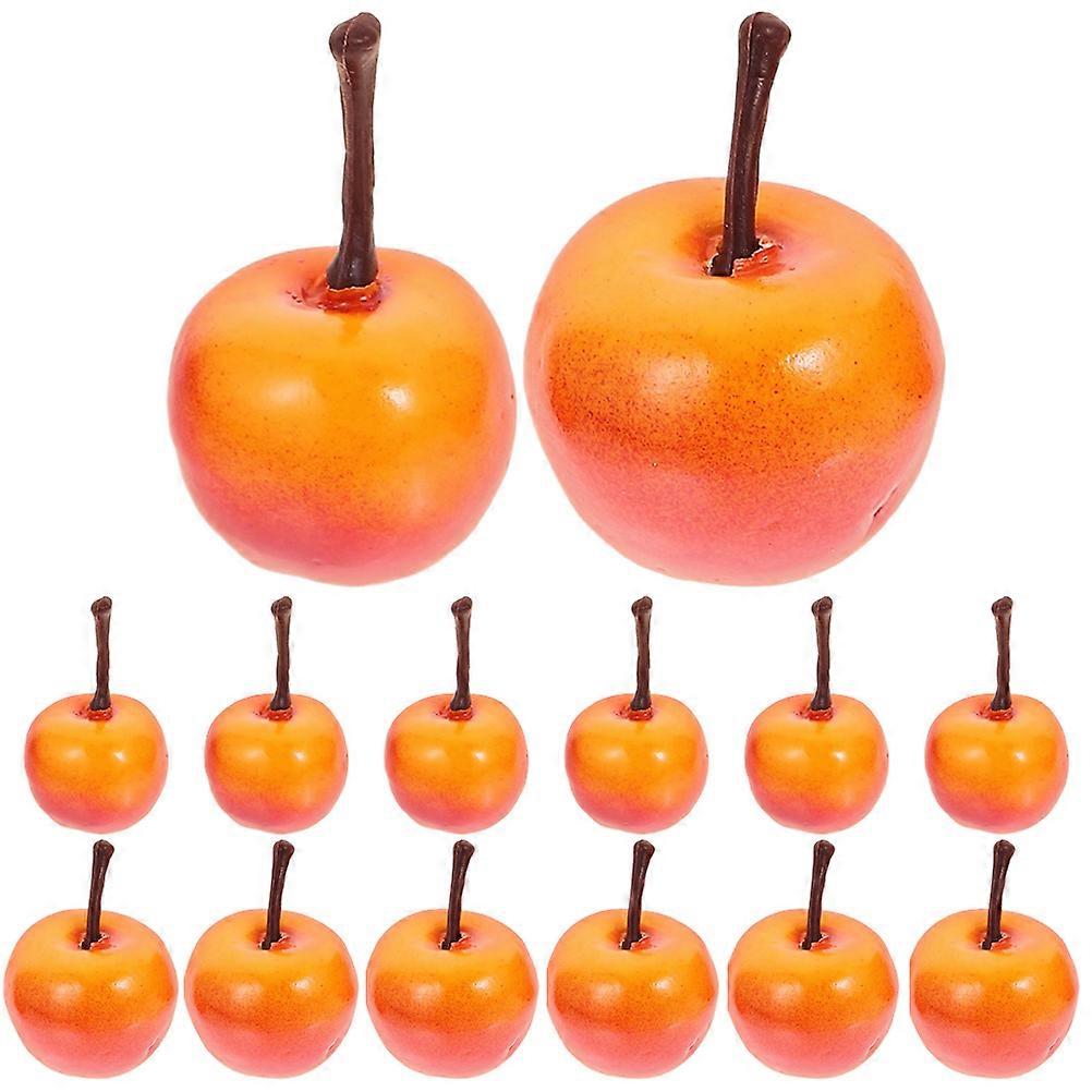 Fake Mini Apples Model 24Pcs Round Shape Ideal For Kindergarten Students And Decorators In Food Scenes Chocolate Foam Material