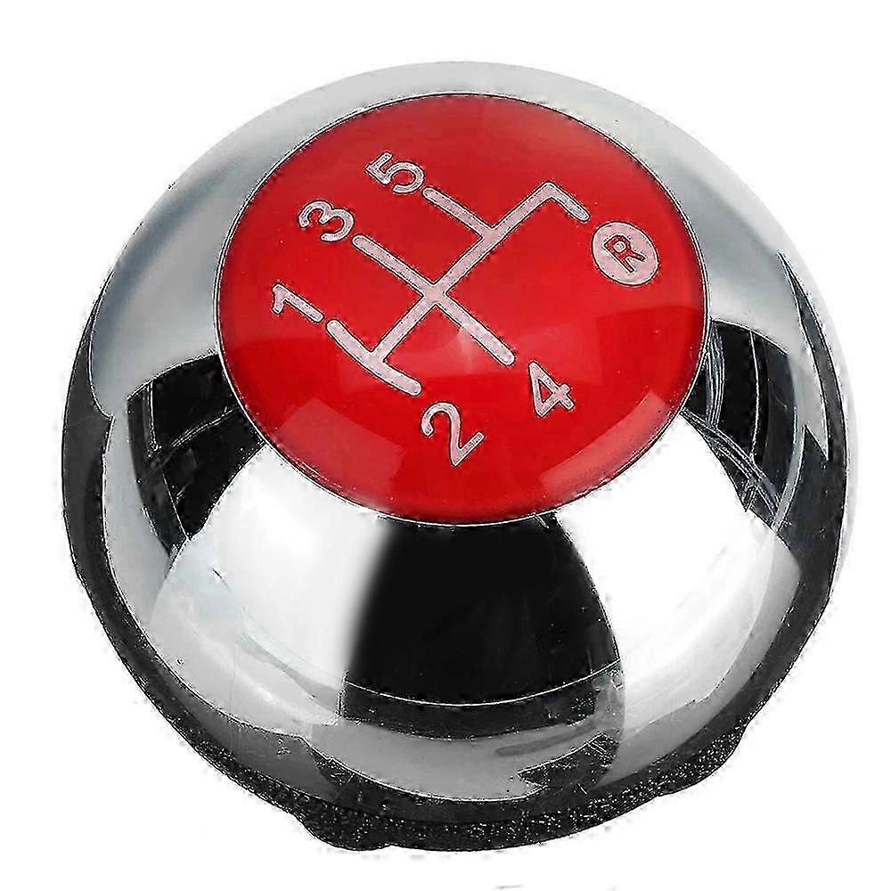5 Speed Gear Shift Knob Shift Transmission Lever Knob Manual for 500 2012-2018 Chrome+Red 55344048 2025