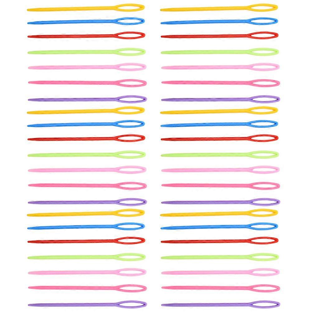 מחט חוט תפורה ביד מפלסטיק מחטי תפירה ידנית למתחילים צבע מגוון 1000 יחידות