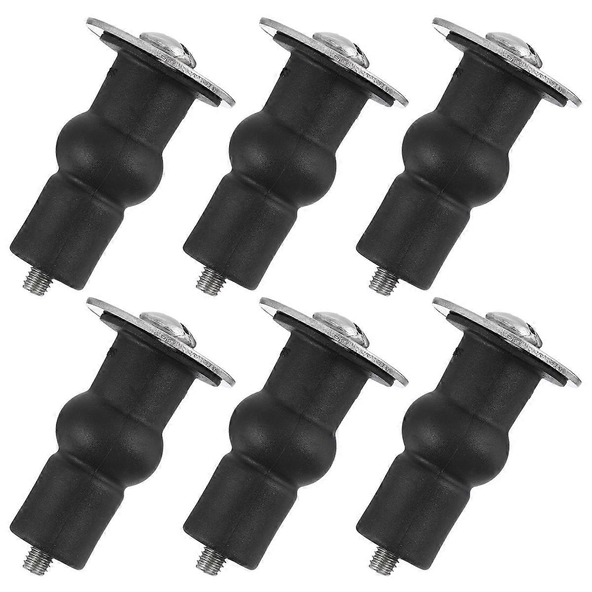 Toilet Seat Cover Fixer Mild Rubber And Durable Stainless Steel Easy To Install 6Pcs