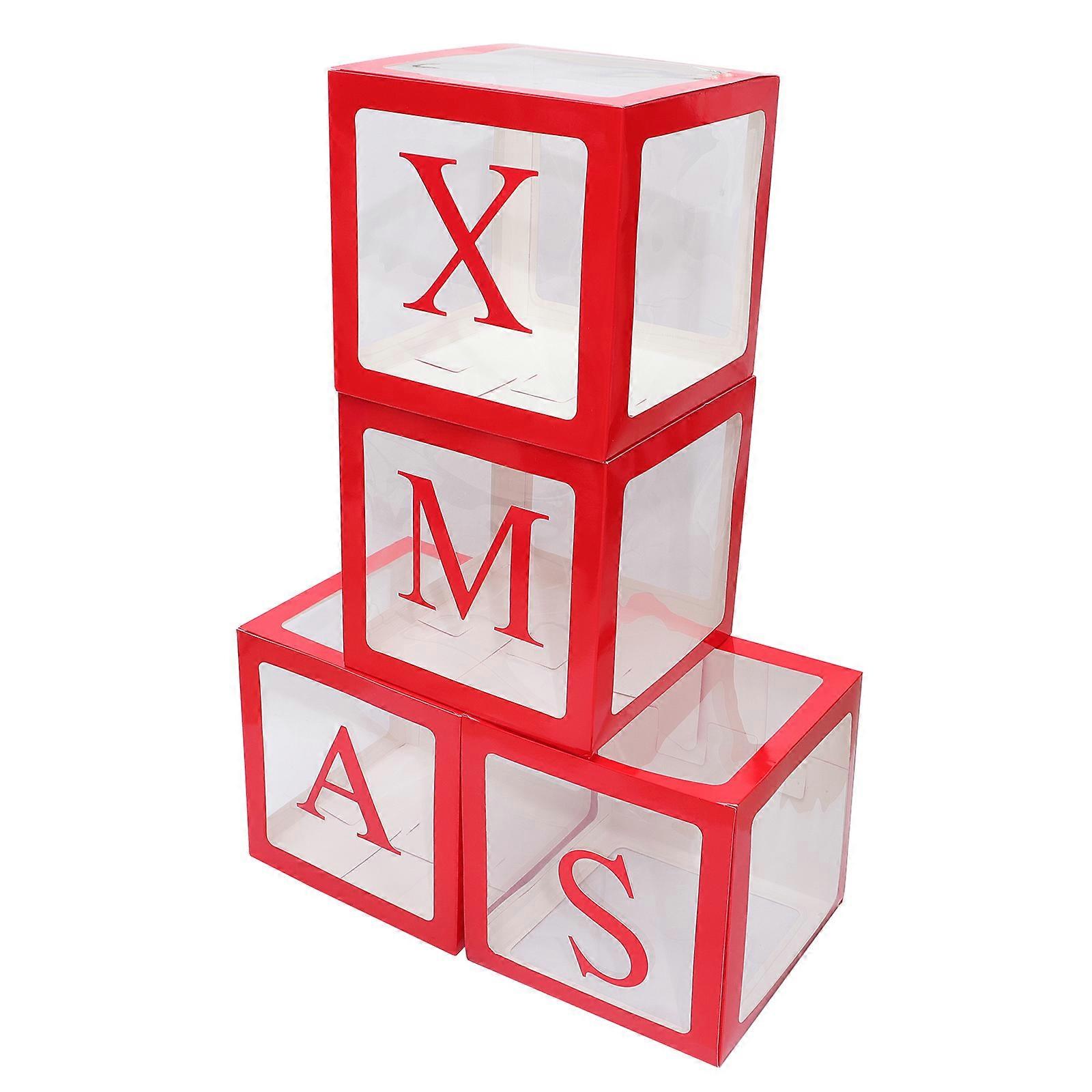 Christmas Balloon Boxes Set of 1 Perfect for Storage and Decoration Red Color