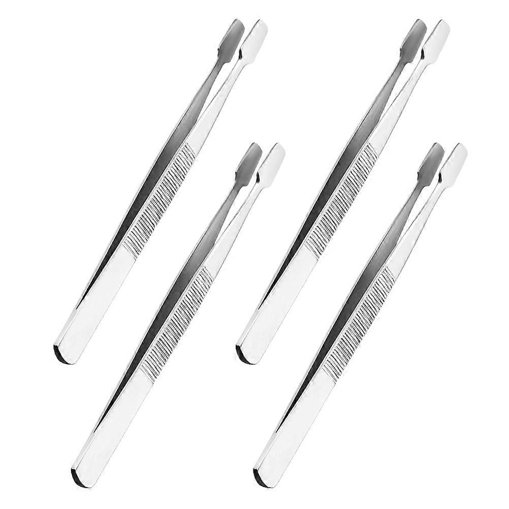 Crafting Tools Stainless Steel Tweezers For Handling Small Items Perfect For Philatelists 4Pcs Silver