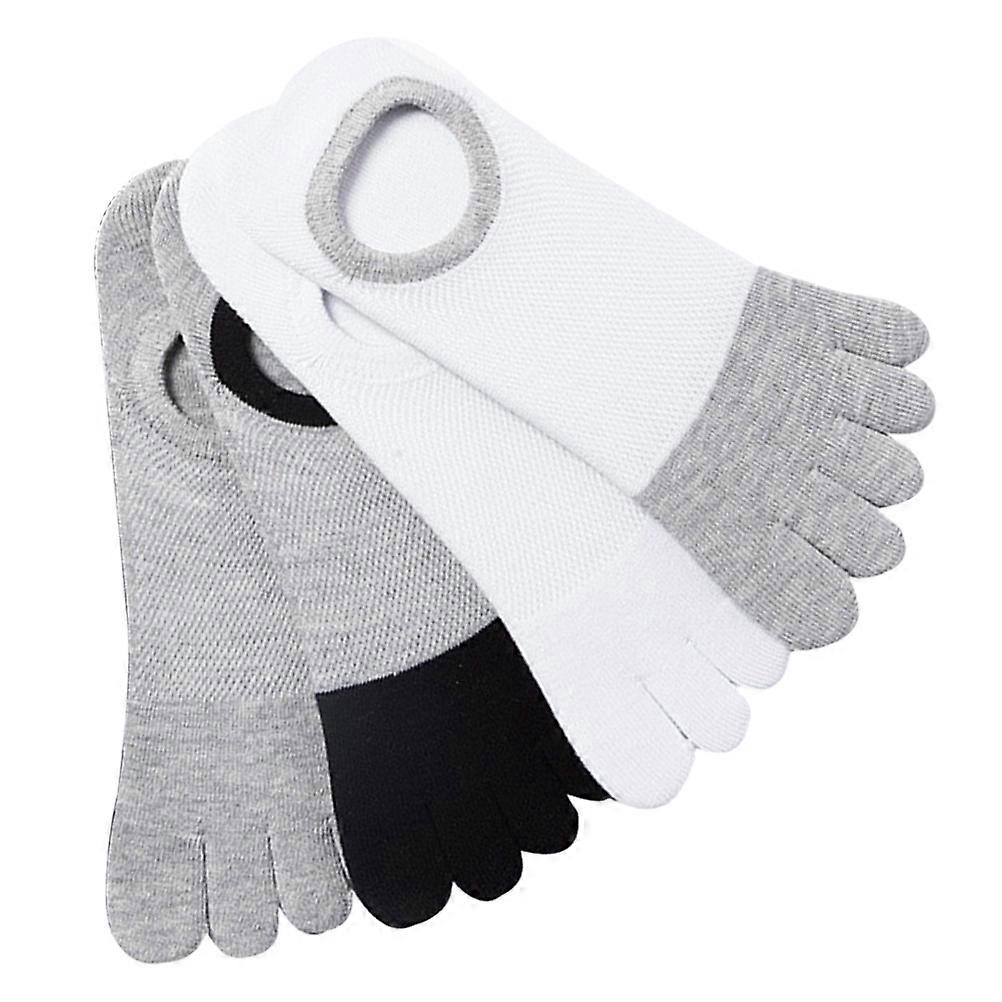 Unisex Low Cut Toe Separated Socks for Sports Breathable Cotton Assorted Color Fits Most Shoes