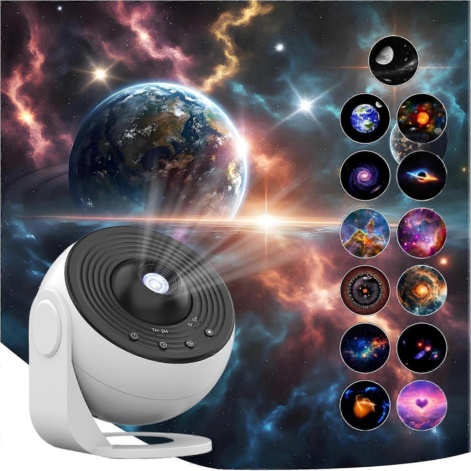 Upgrade Galaxy Projector Pro, 13in1 HD Planetarium Star Projector for Bedroom, 360° Rotating Light