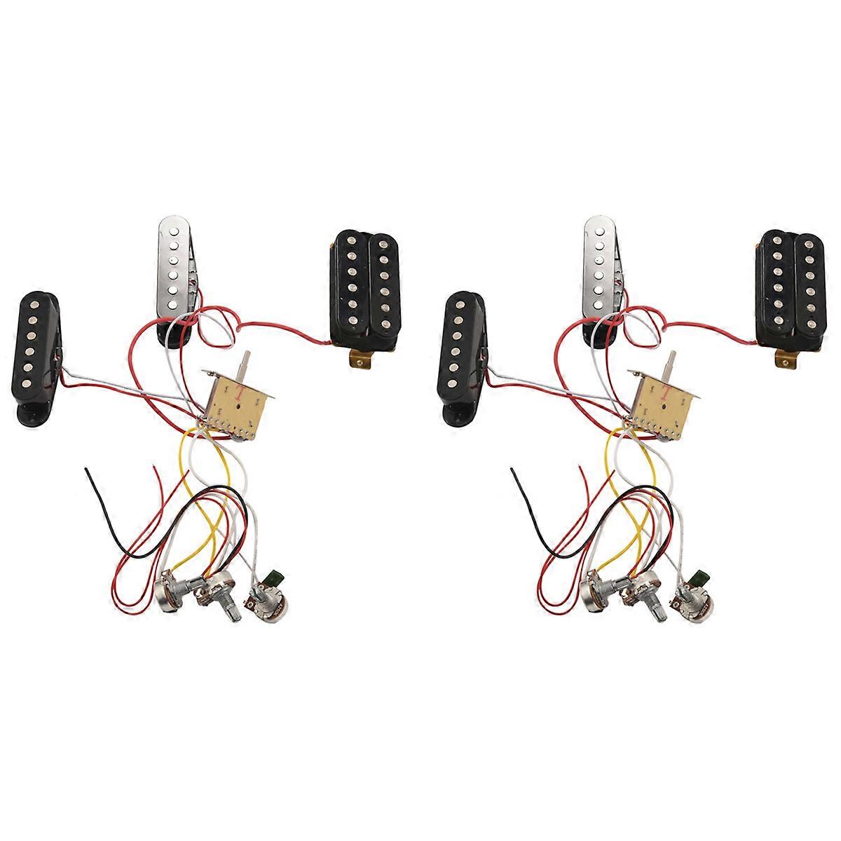 Electric Guitar Pickup Wiring Harness Prewired 5-Way Switch 2T1V Control SSH Pickup