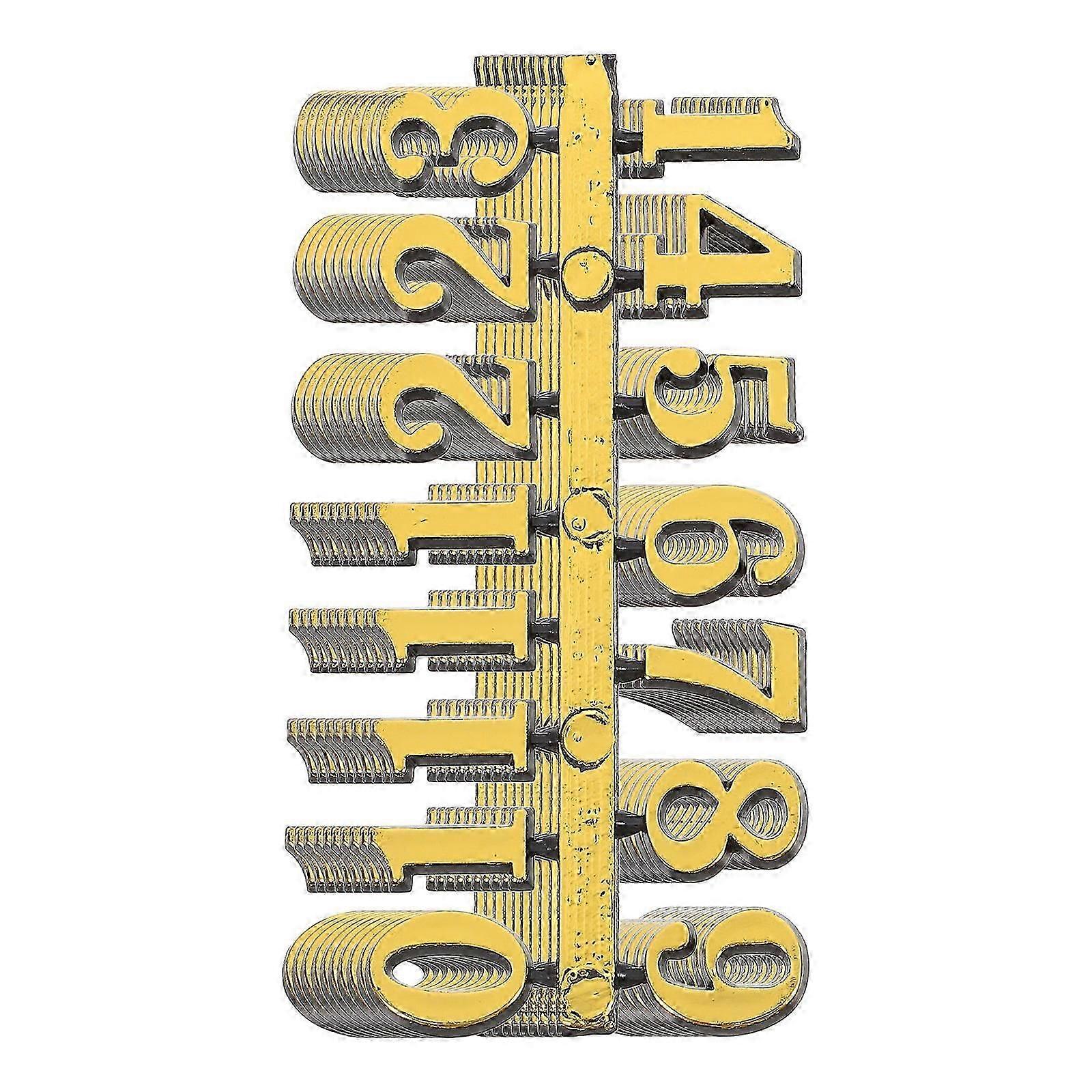 Clock Number Replacement Digital Clock Numerals Wall Clock Repair Supplies Golden Rectangular 10 Sets