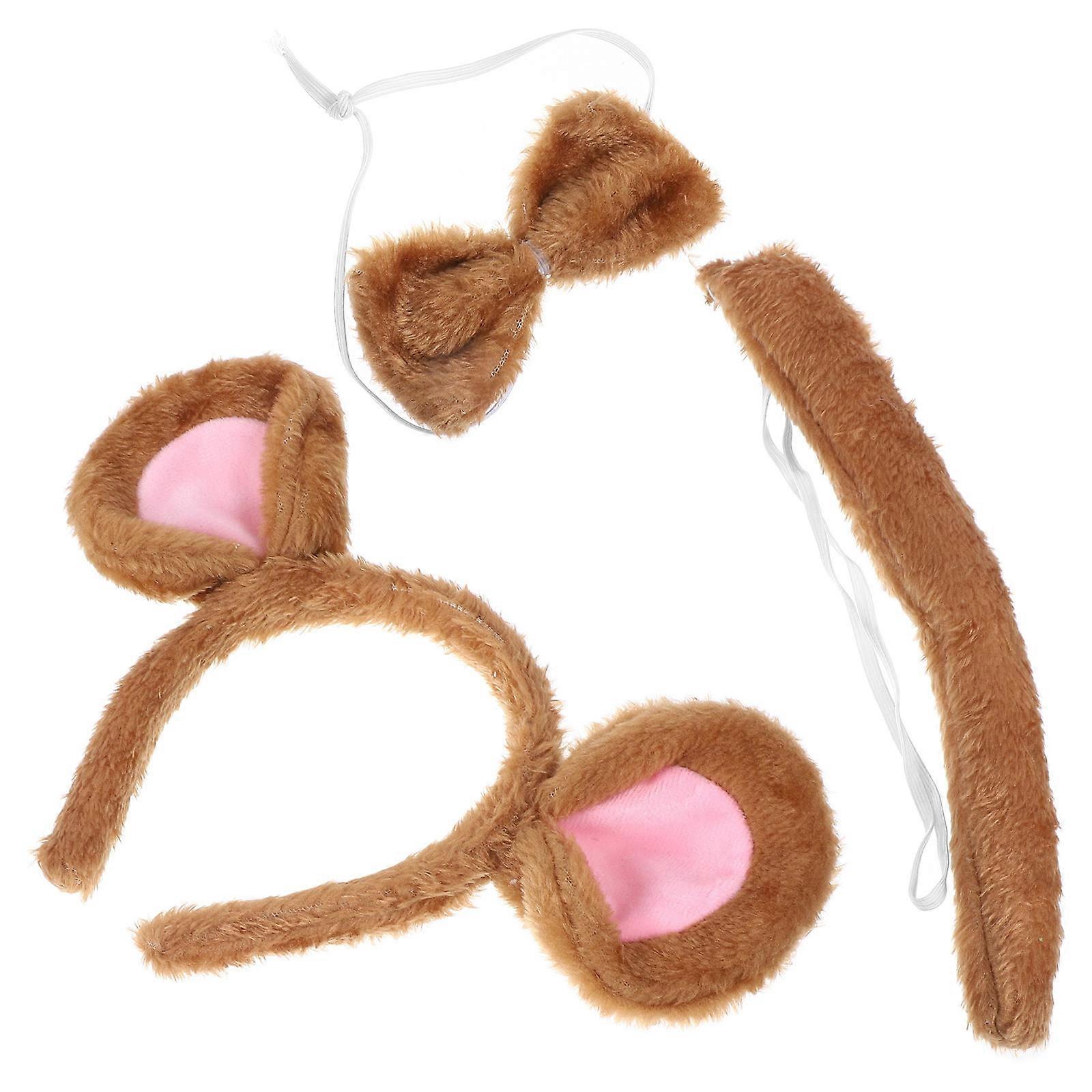 Animal Costume Set Mouse Ears Party Headband Cosplay Accessory For Girls 1Set