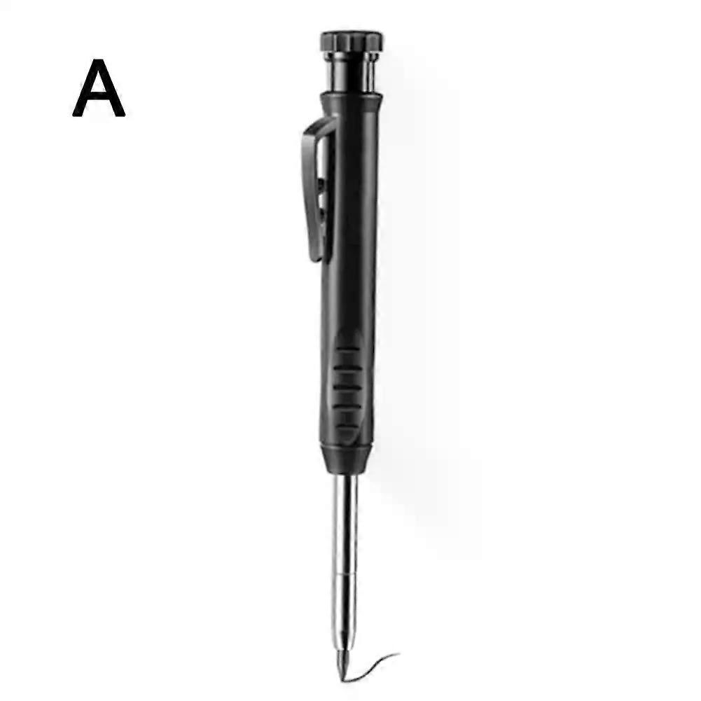 Carpenter's Crayons Set with 3 Colors 6 Refills Leads Built-in Sharpener Deep Hole Mechanical Pencil Woodworking Marker