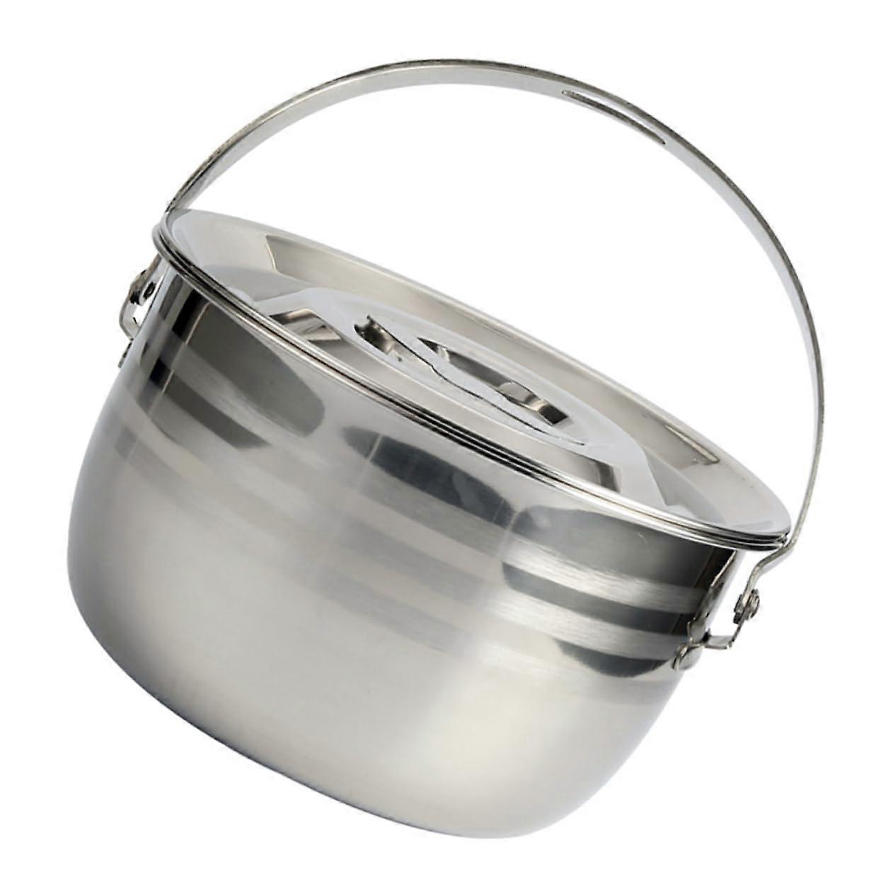 quality nonstick cooking pot, large stew pot for camping and outdoor use, even heat distribution for healthy meals, easy to clean.