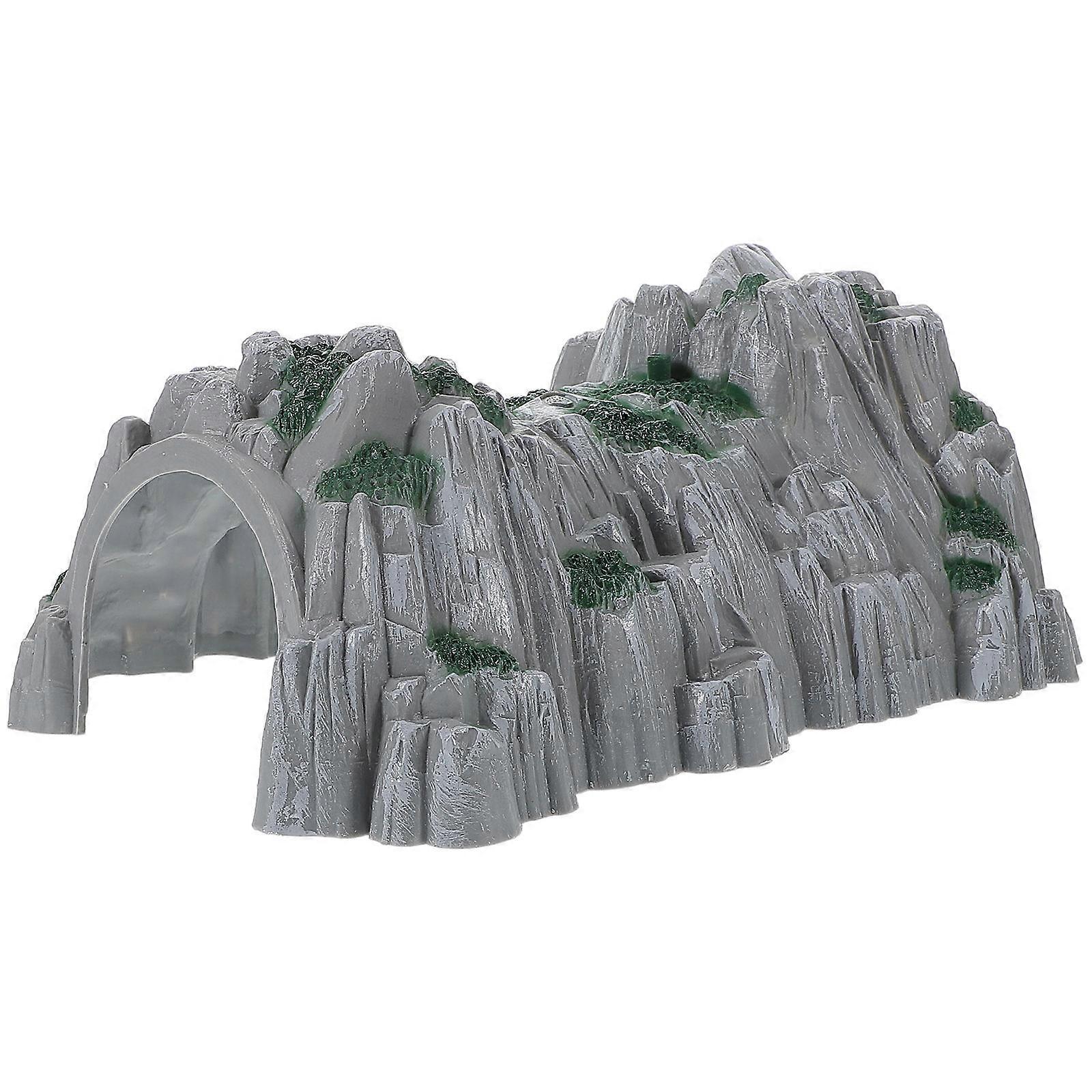 It sounds like you're describing a **realistic plastic tunnel figurine** designed for **train track layouts**, ideal for **DIY miniature scenes**,