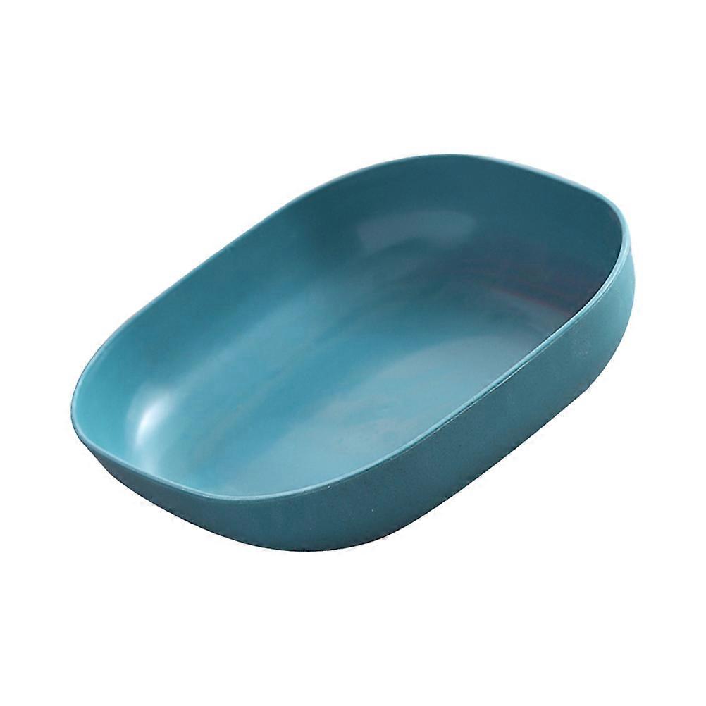 Blue Straw Salad Plates for Home Use and Easy to Clean 4 Pieces