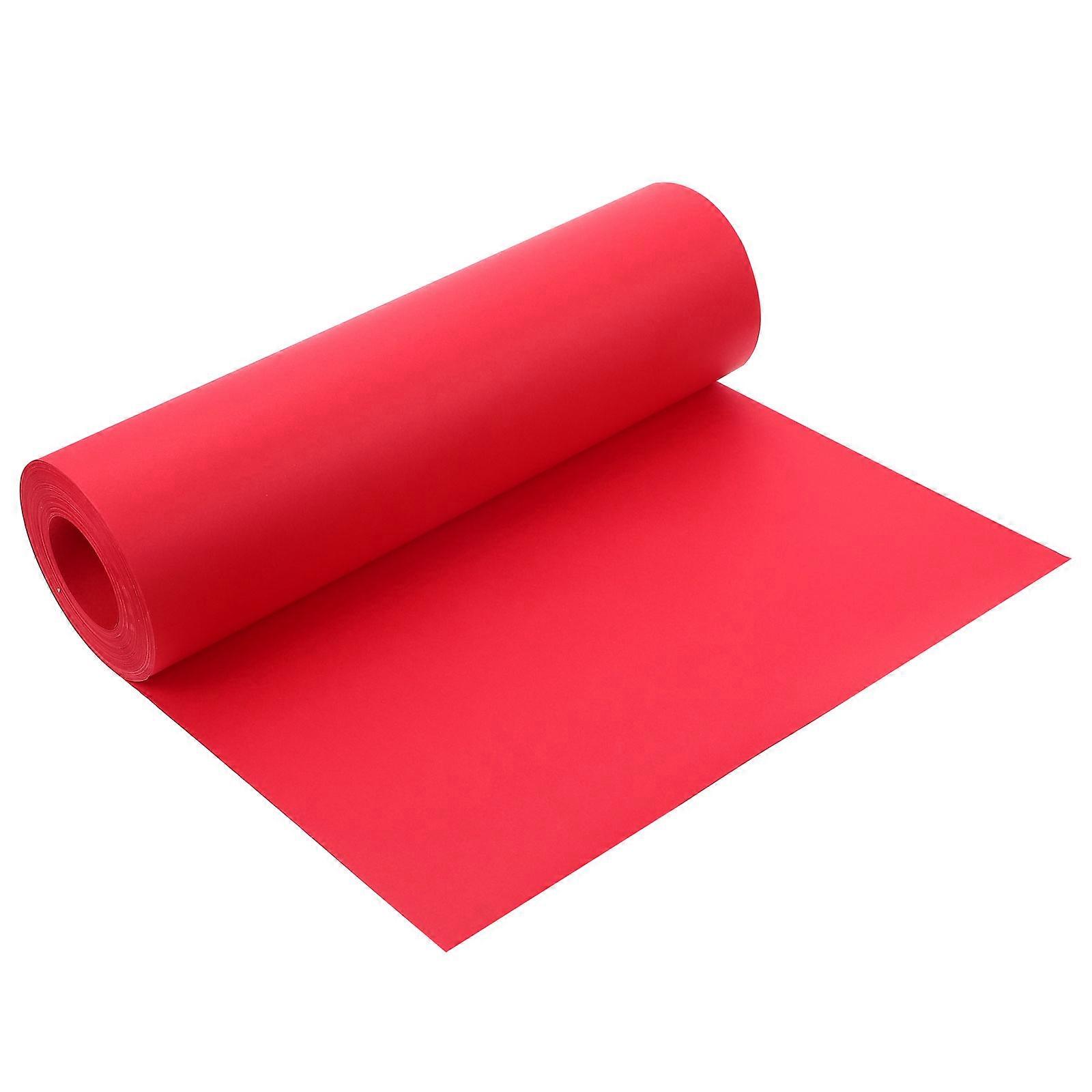 1 Roll Practical Red Flower Packing Paper for Gift Decor Kraft Paper Package