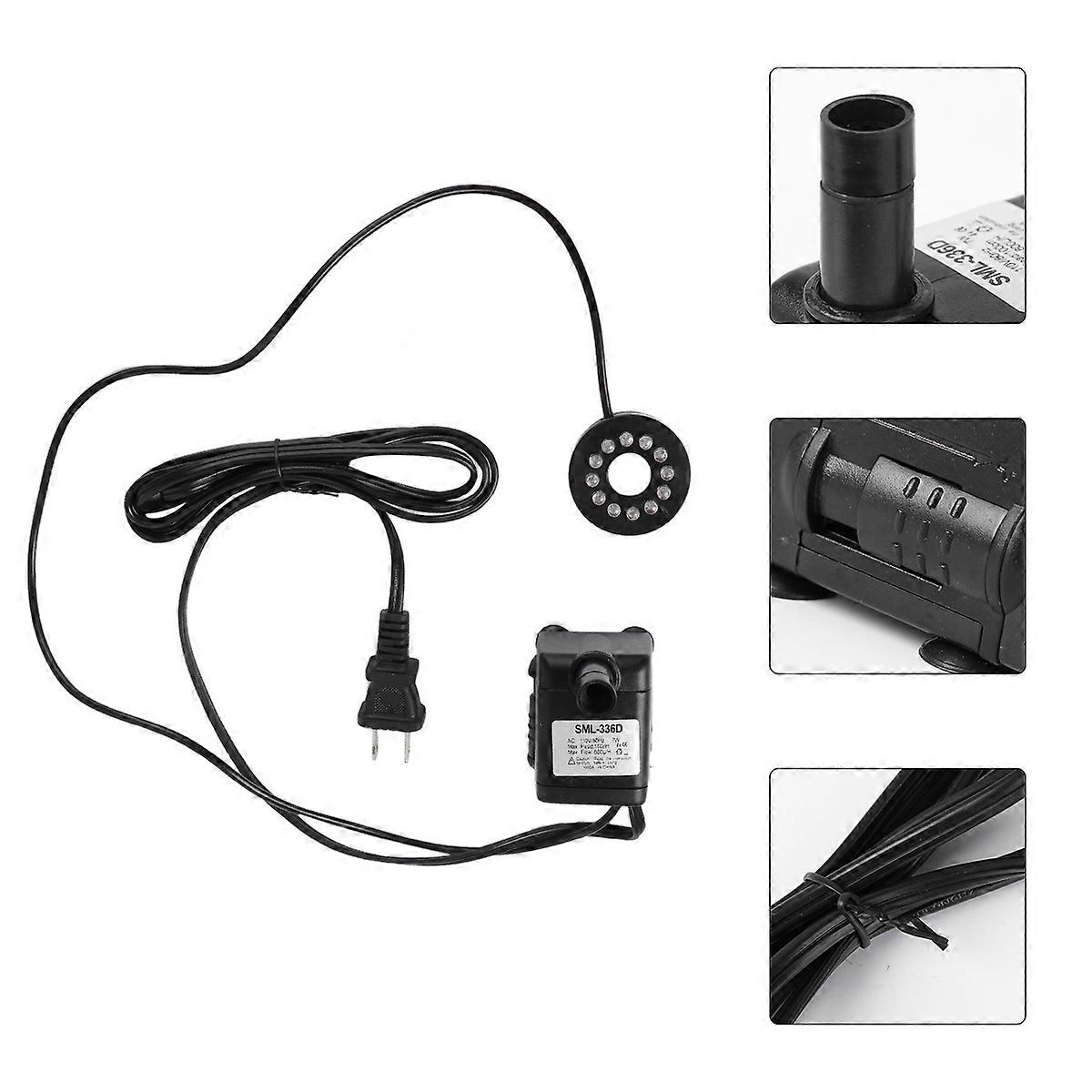 Black Submersible Water Pump for Fish Tank with Adjustable Flow Rate and Reliable Performance 1pc
