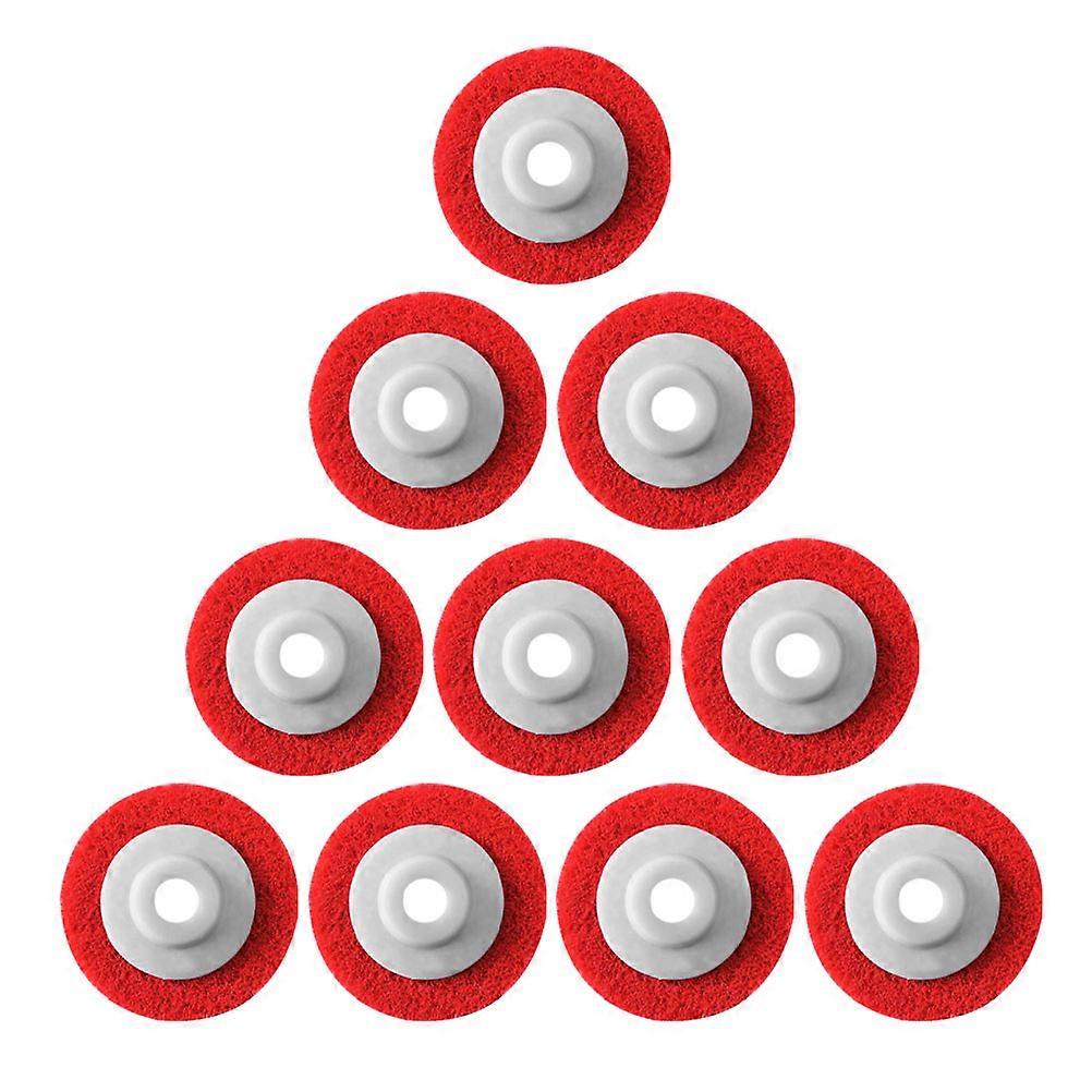 Grinding Tool 10Pcs Nylon Flap Polishing Grinding Wheel For Metal Manufacturing Foundry Aerospace And Automotive Applications With Red Color