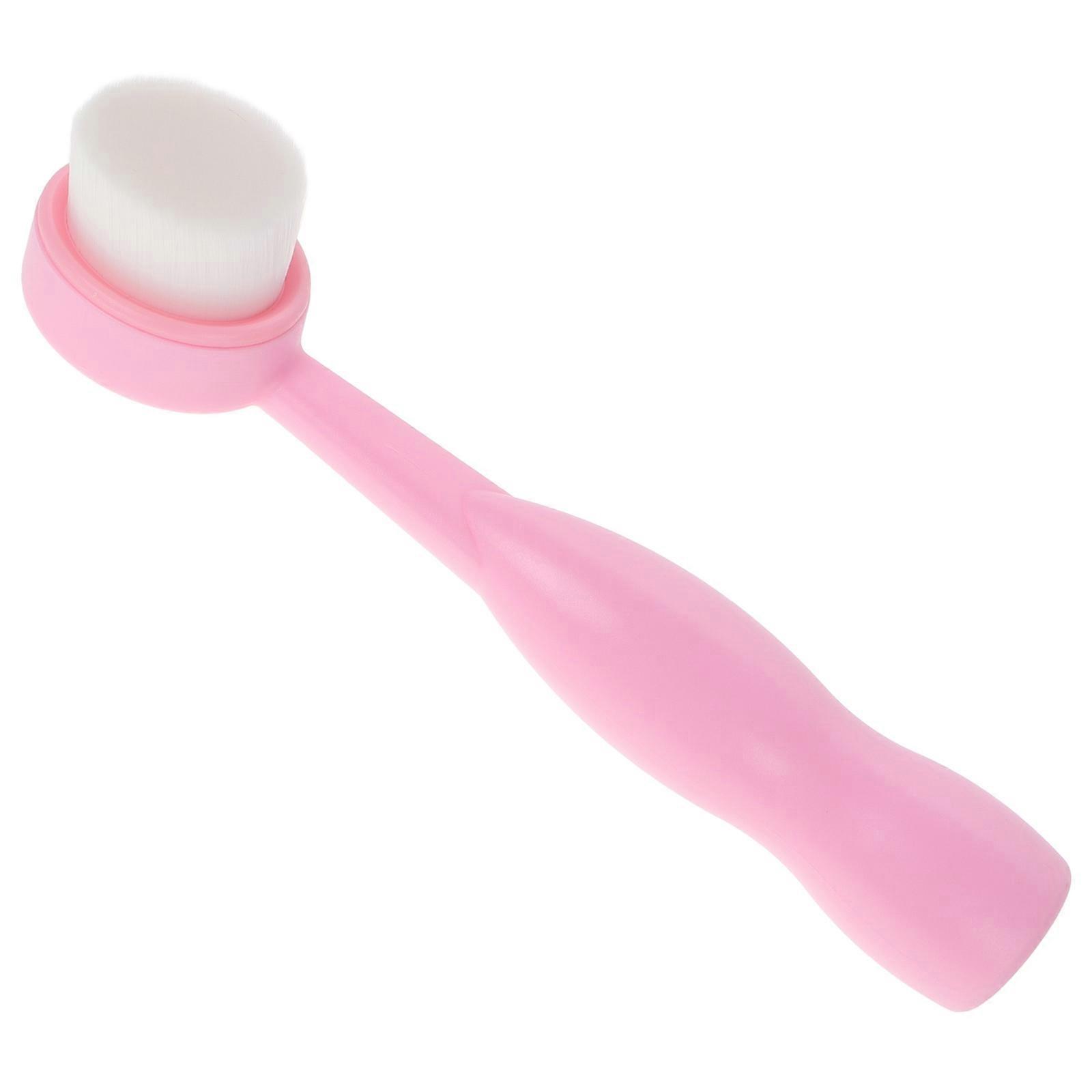 Pink Facial Exfoliating Brush for Deep Cleansing and Blackhead Removal with Soft Bristles, Manual Operation