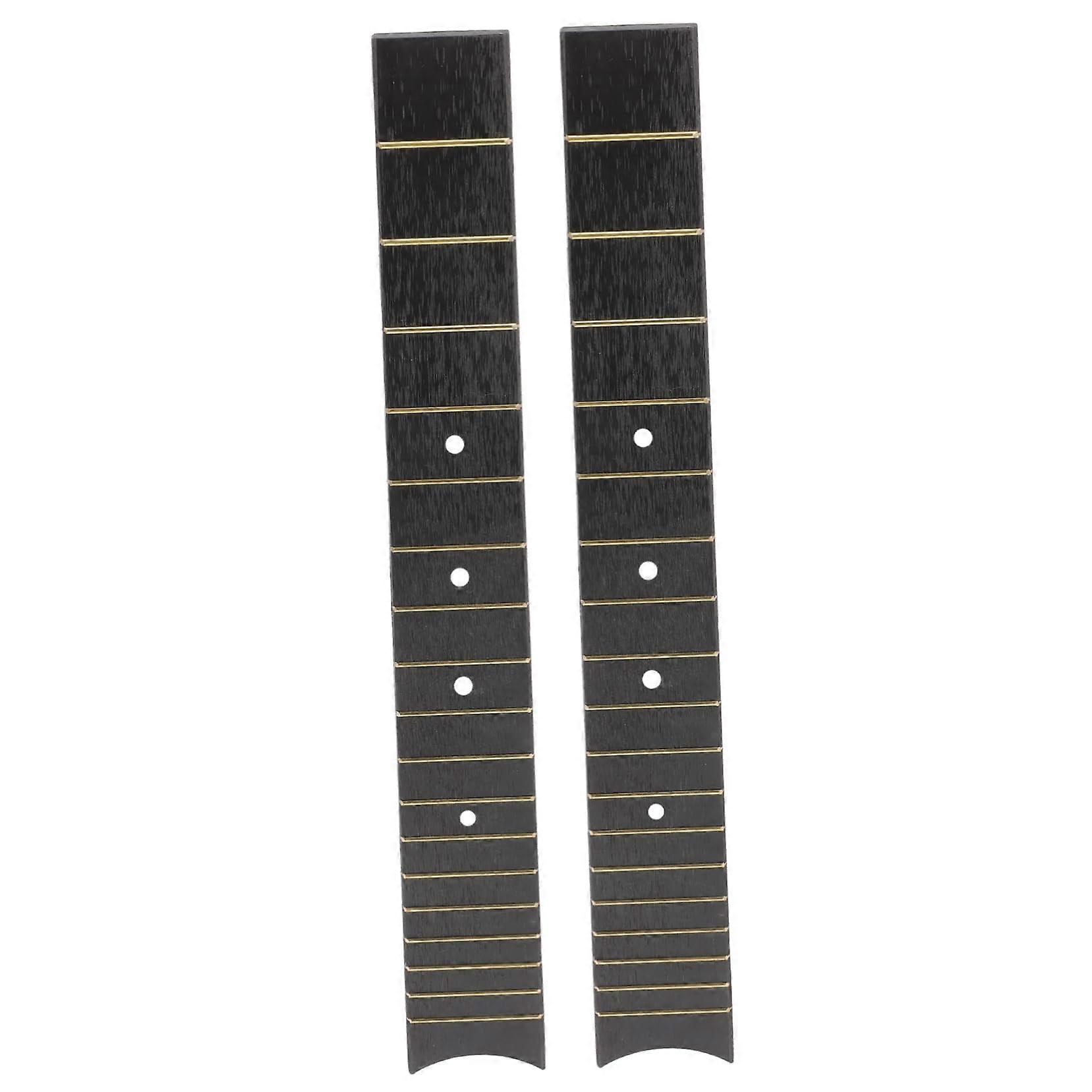 2 Pieces ABS Fingerboard for Guitar and Ukulele, Replacement Fretboards for DIY Repairs, Precise Fit and Durable Material