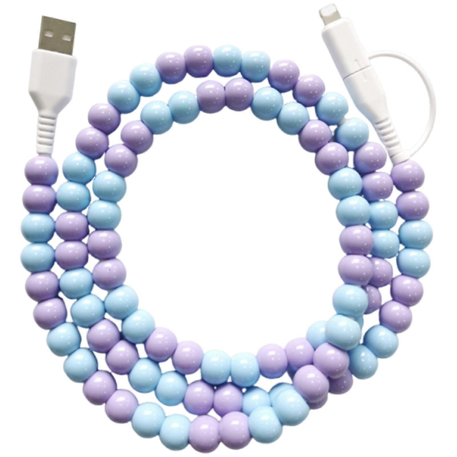 Color Beads USB C Fast Charging Cable for Phone 15 Pad Air Data Line