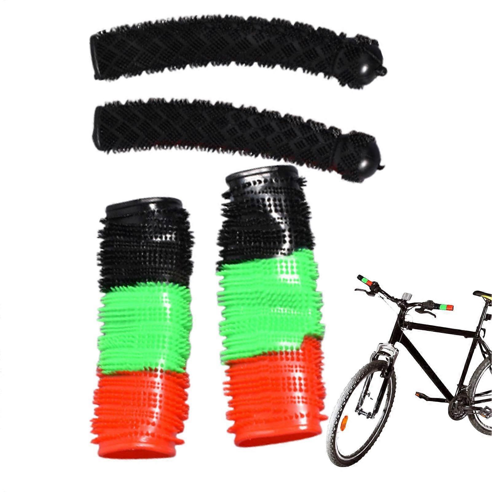 Motorcycle Handlebar Covers | Non-Slip, Water-Resistant Grip Sleeves for Long-Distance Rides, Black Green Red Options