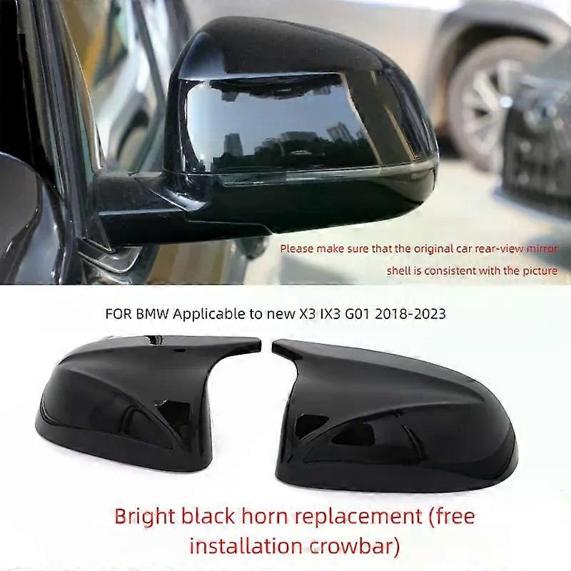 Apply Suitable for replacing the rearview mirror housing of the new BMW X3, X4, X5, G01, G02, and G05 with carbon fiber pattern horns