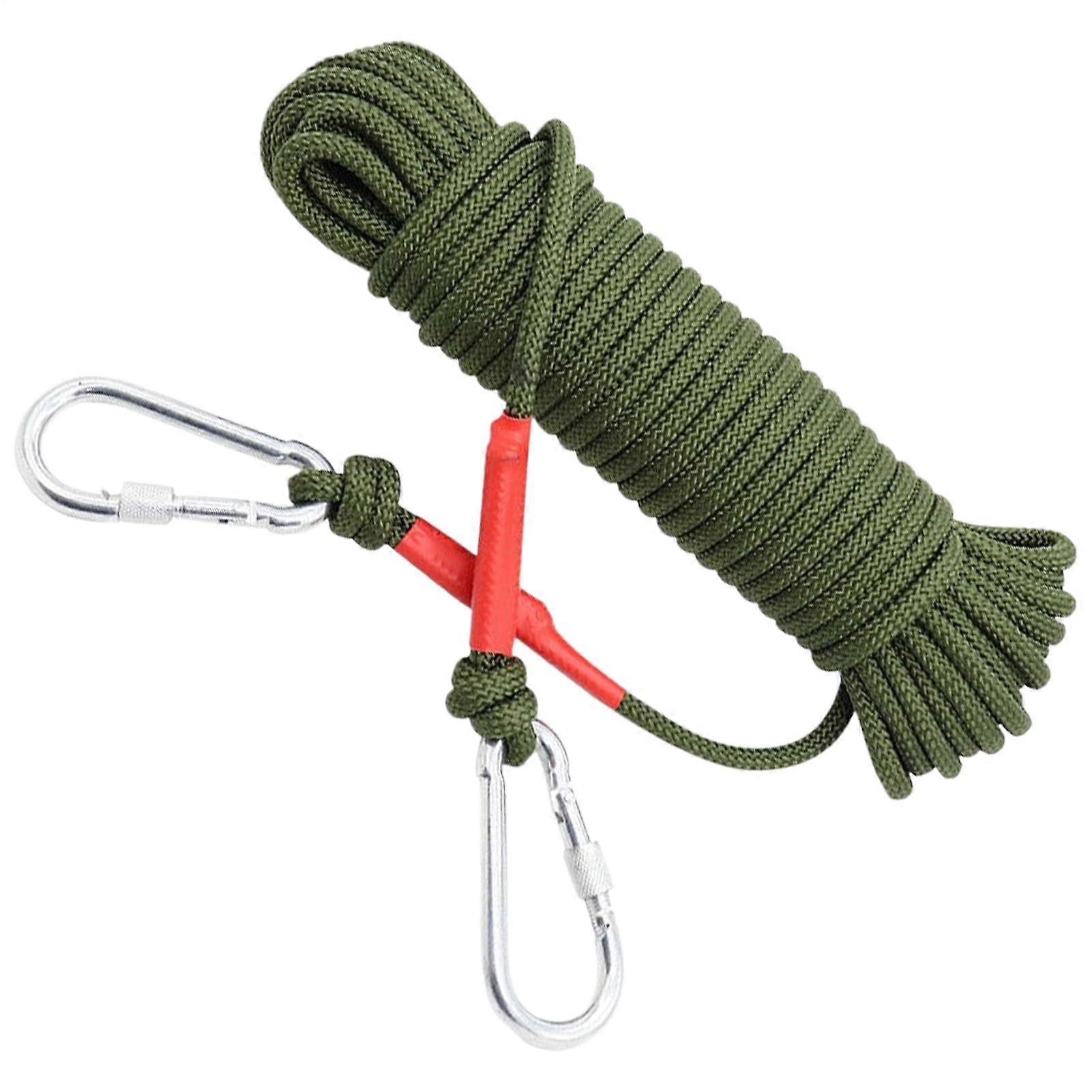 Static Climbing Rope 5 Metres with Safety Headlight for Parachute and Outdoor Rescue Work