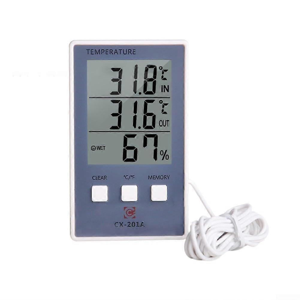 Aquarium Thermometer With Hygrometer Digital Display Indoor Outdoor Temperature Monitor Humidity Sensor For Fish Tanks