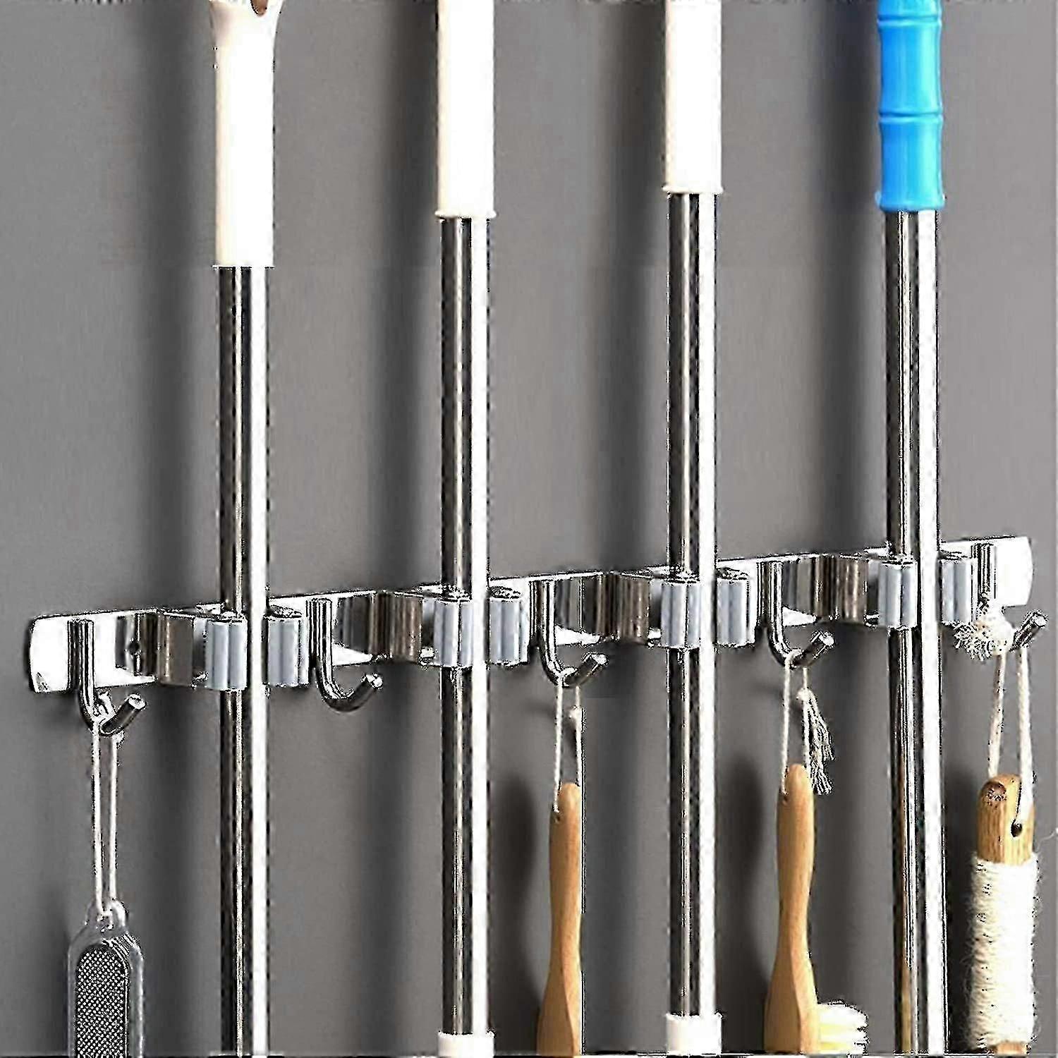 Exquisite Wall-Mounted Broom & Mop Holder - Storage Organizer Hanger