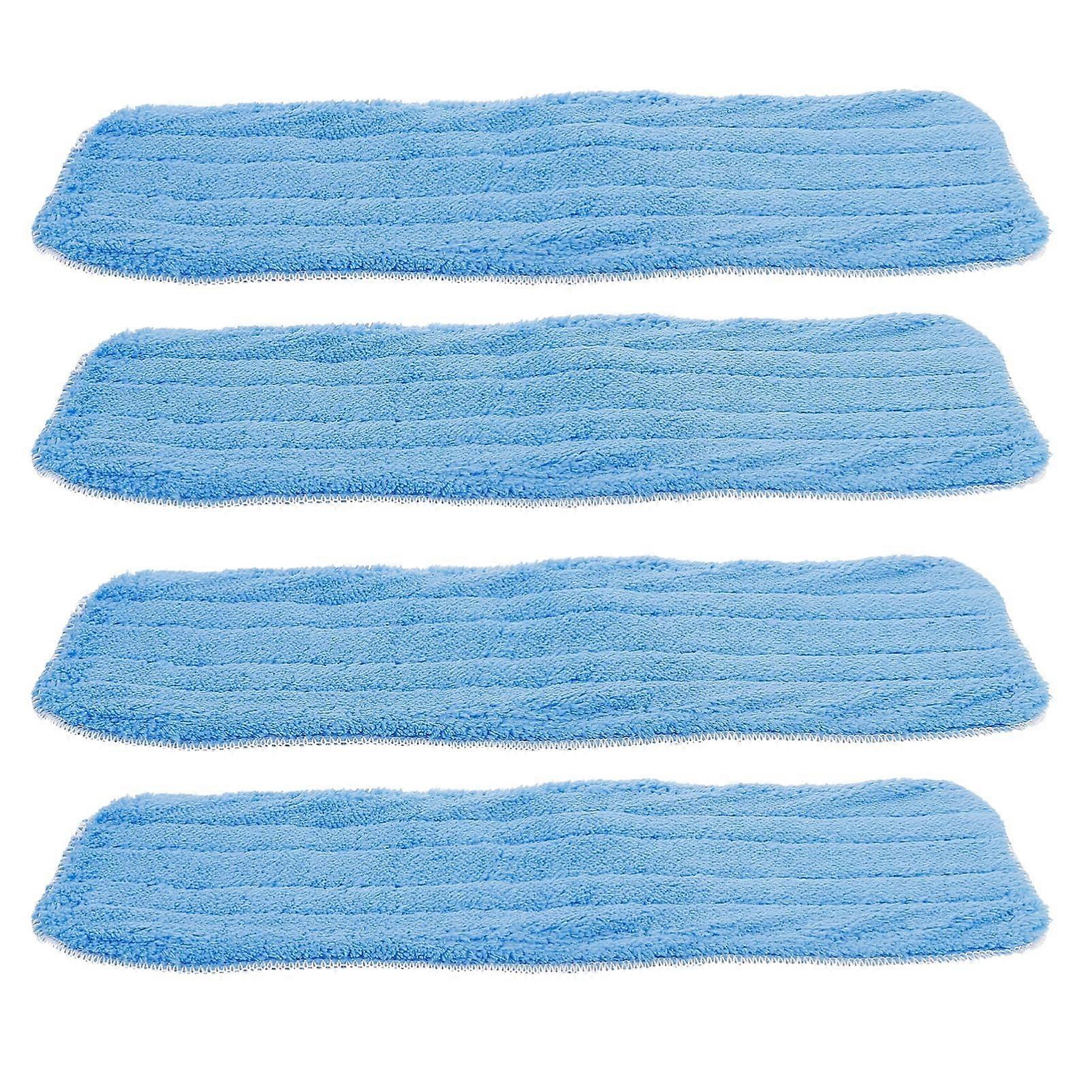 Reusable Mop Pads - 4 Pack Washable Microfiber Replacement Covers for Hard Floors, Compatible with Wood, Tile, and Marble