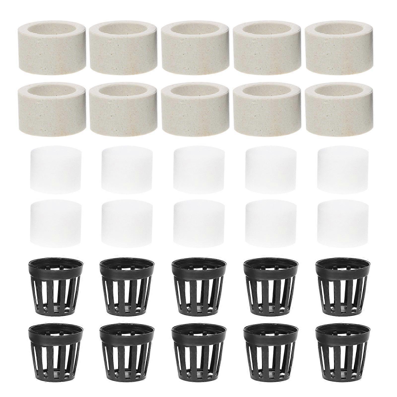 Multi Planting Cups with Sponge for Hydroponic and SoilBased Media Suitable for Fish Tank Aquarium Small Pool