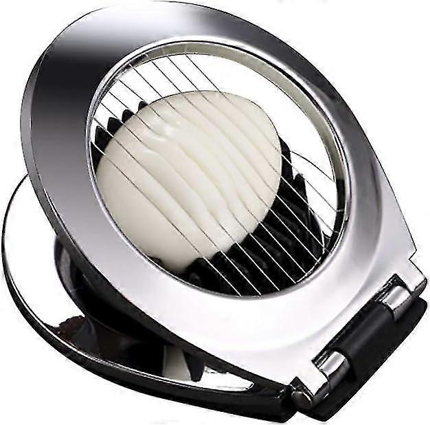 Stainless Steel 2-in-1 Egg Cutter Tool for Perfectly Sliced Hard-Boiled Eggs Every Time