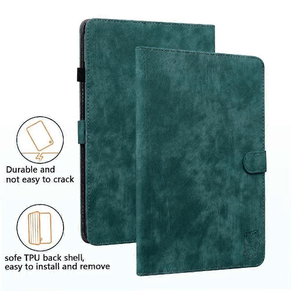 Premium PU Leather Case for Samsung Galaxy Tab A11 8.7 with Multi-Angle Folio Stand & Card Slots - Embossed Tiger Design for Stylish Protection