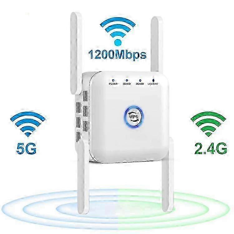 1200M WiFi Repeater AC24 WiFi Amplifier, WiFi Extender, Powerful WiFi Repeater with Ethernet Port, Compatible with Almost All Internet Boxes hwy -HK60