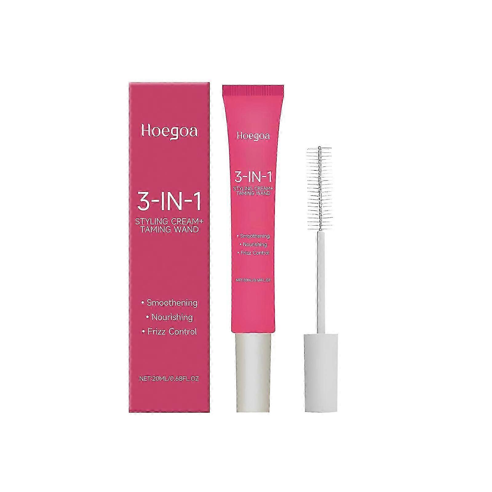 Hoegoa curl styling cream, anti-frizz portable design, fine and soft hair, airy style, natural and fluffy Perfect fit