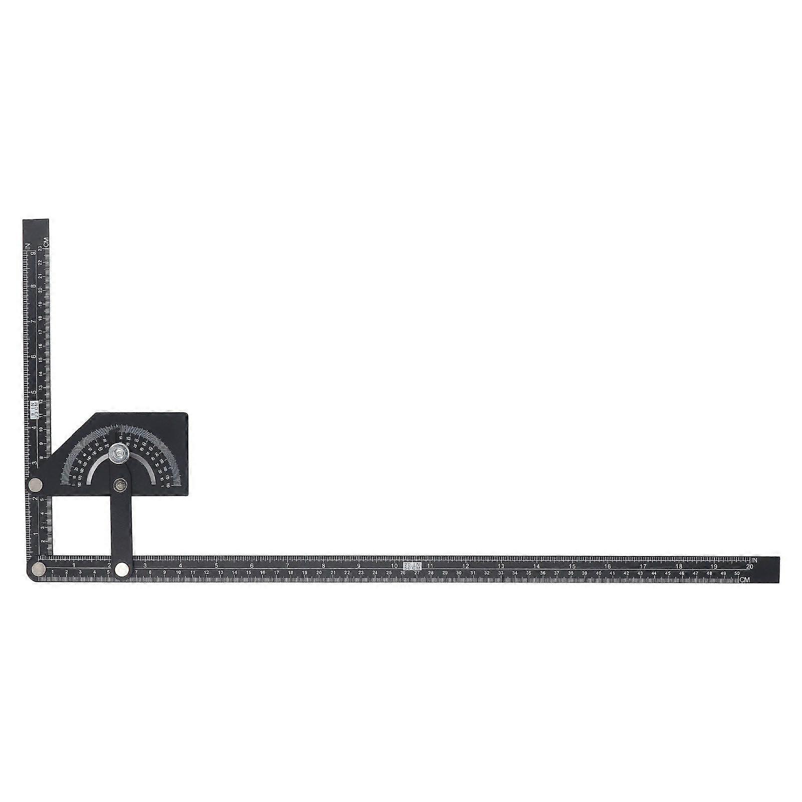 Bevel Protractor Universal 0-180 Degree Aluminum Angle Finder Ruler Woodworking Tool