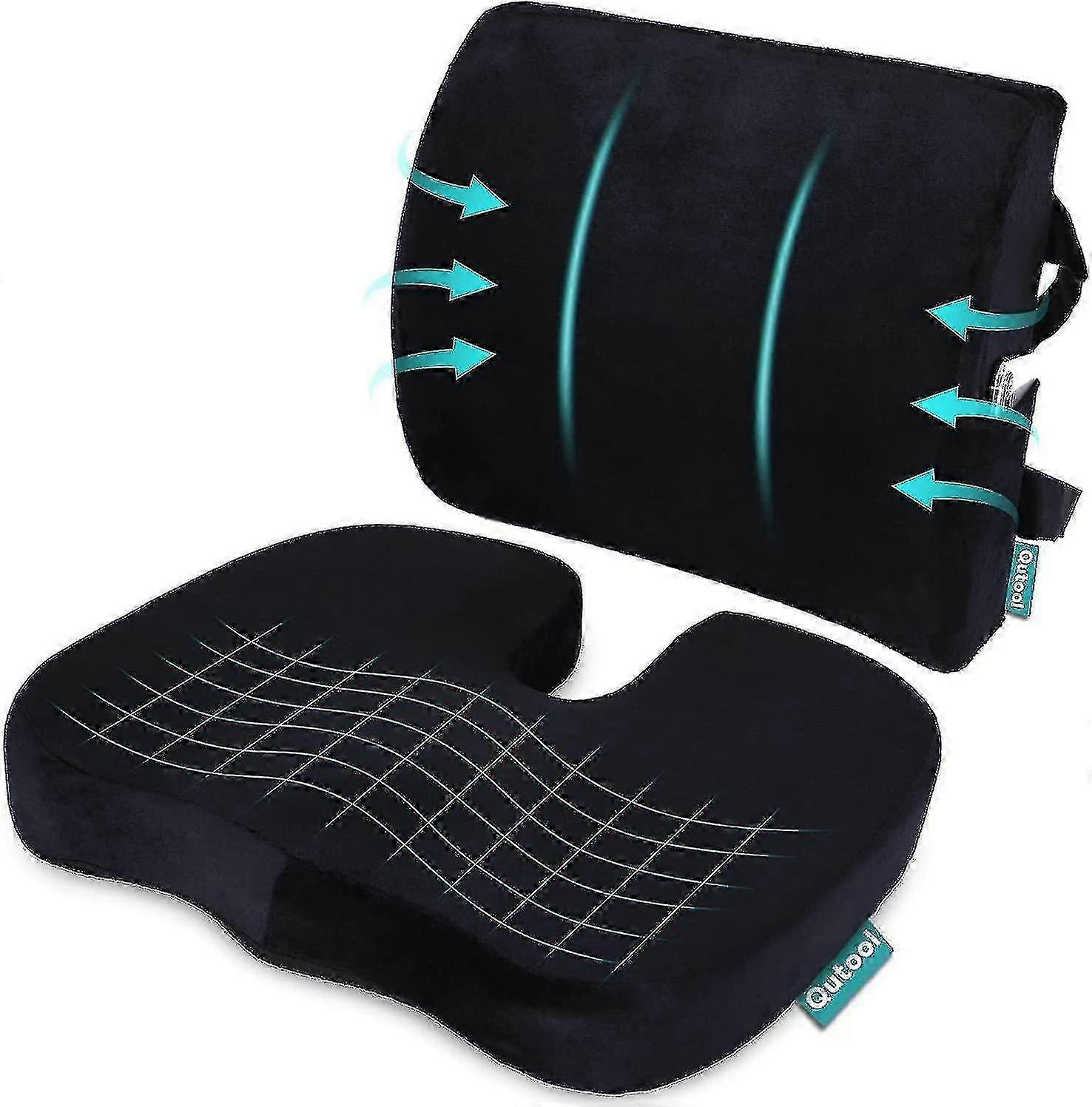 Orthopedic Seat Cushion And Back & Lumbar Support Cushions Pillow F...