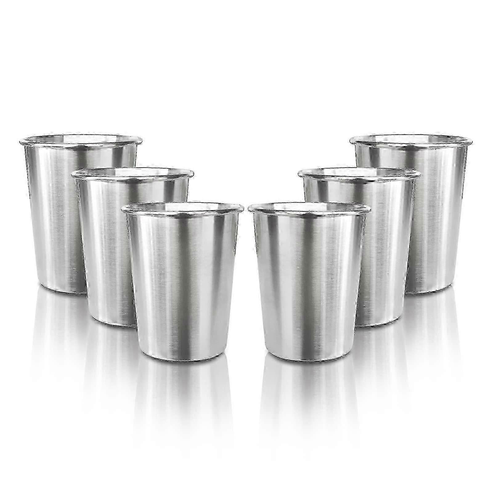 6-Pack Stainless Steel Kids Cups - 8oz, Stackable & Unbreakable