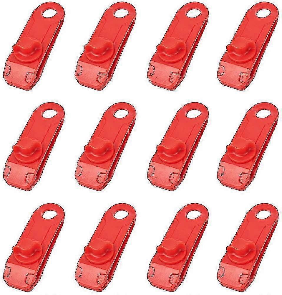 12 Pieces Tarp Clips Ground Clamp Crocodile Shaped Plastic Tent Cli...